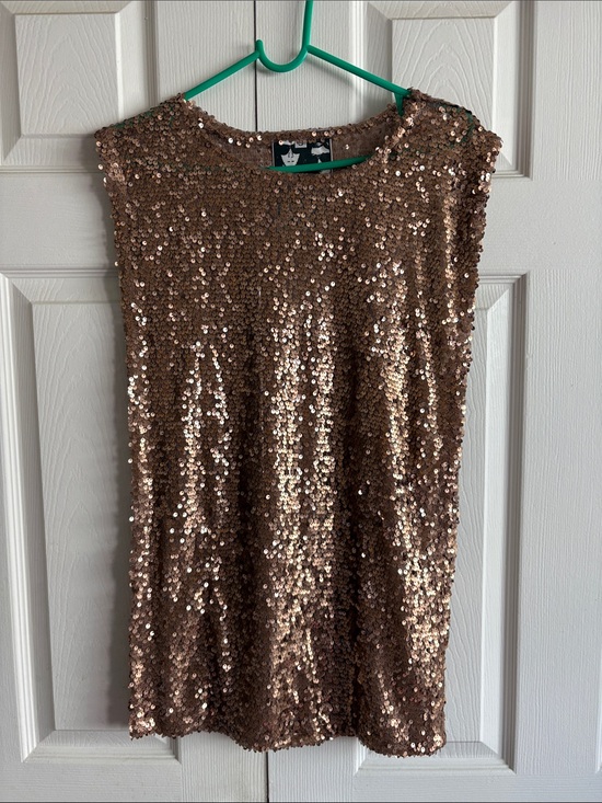 Young Fabulous & Broke Tops - Young Fabulous & Broke Gold Sequin Tank